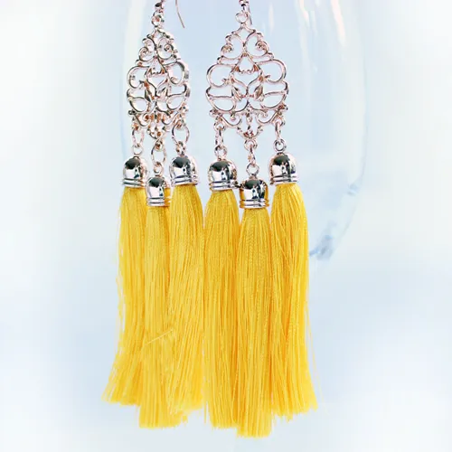Golden Goddess Tassel Earrings