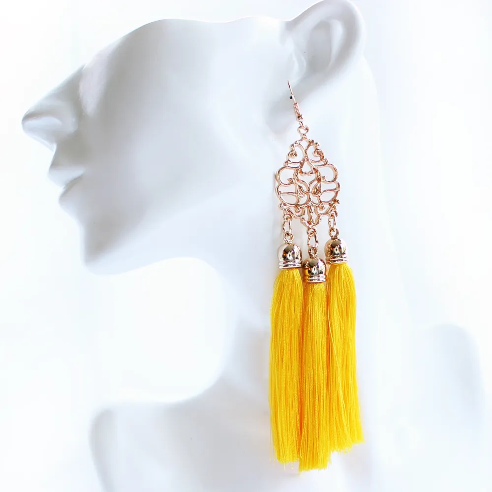 Golden Goddess Tassel Earrings