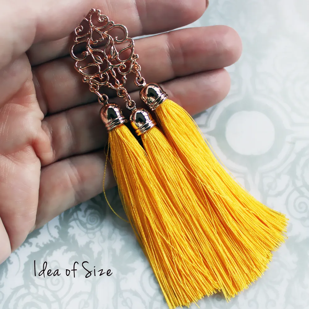 Golden Goddess Tassel Earrings