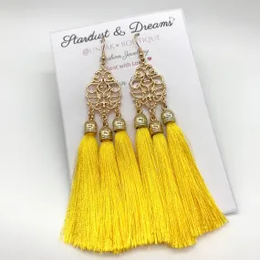 Golden Goddess Tassel Earrings