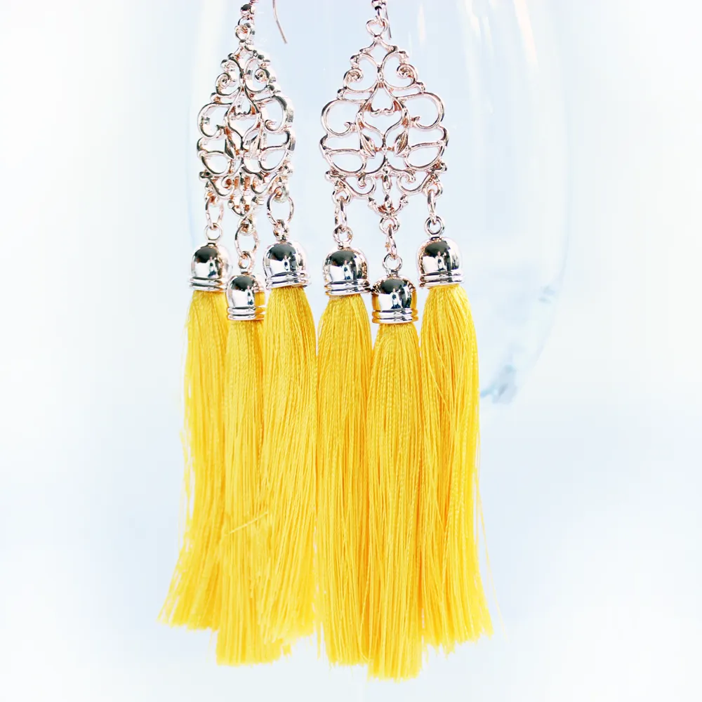 Golden Goddess Tassel Earrings