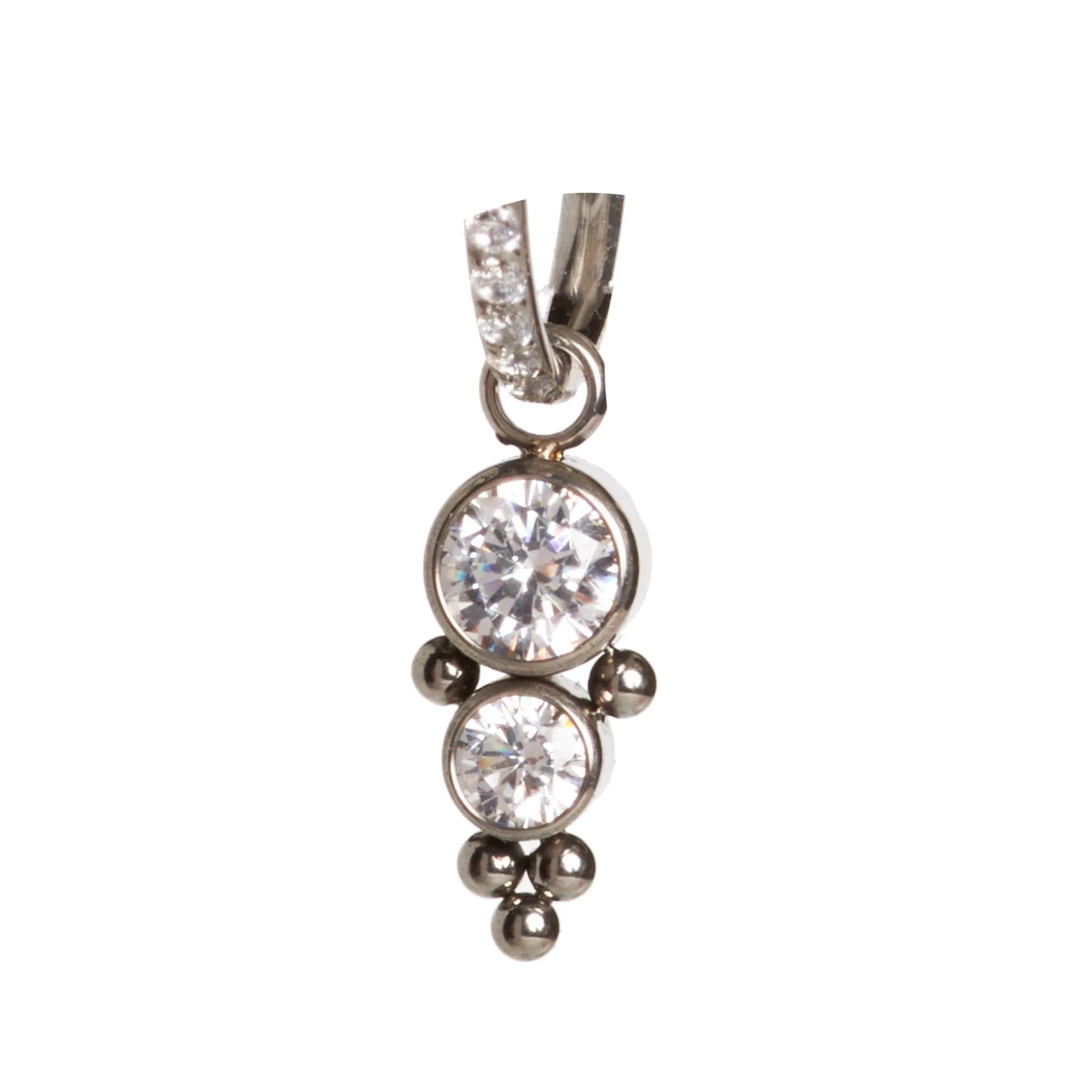 Halobes Charm - Opal & CZ or CZ