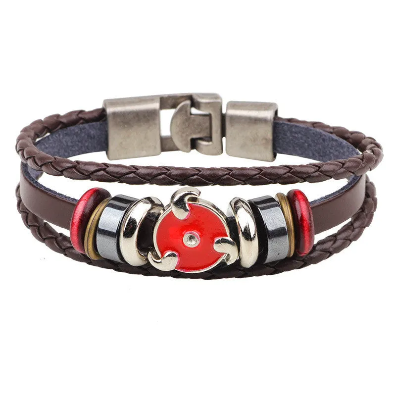 Hand Made Multilayer Braided Bracelets Men Vintage Punk Genuine Leather bracelet &Bangle good gift Bijouterie Accessories