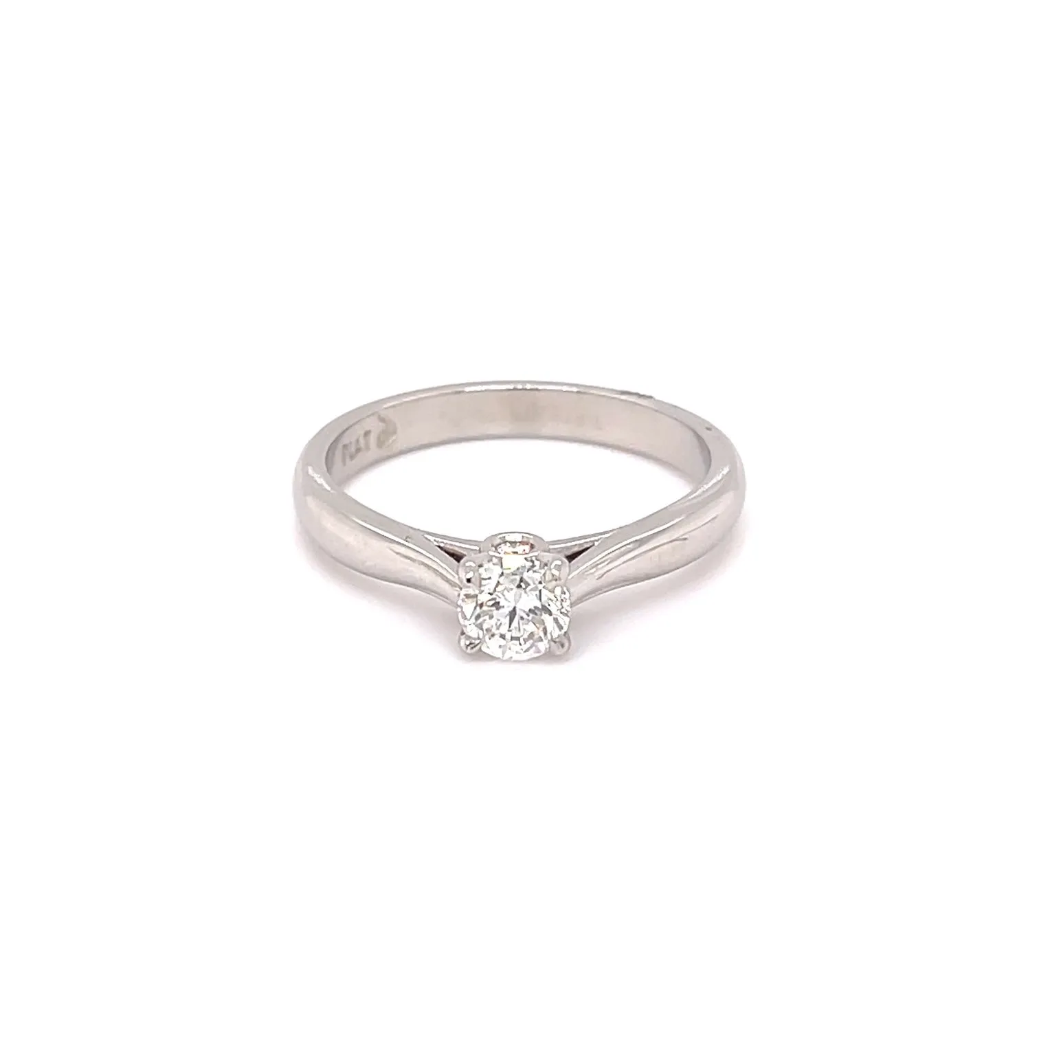 Jewel 0.50 Carat Solitaire Antwerp Diamond and Platinum Ring