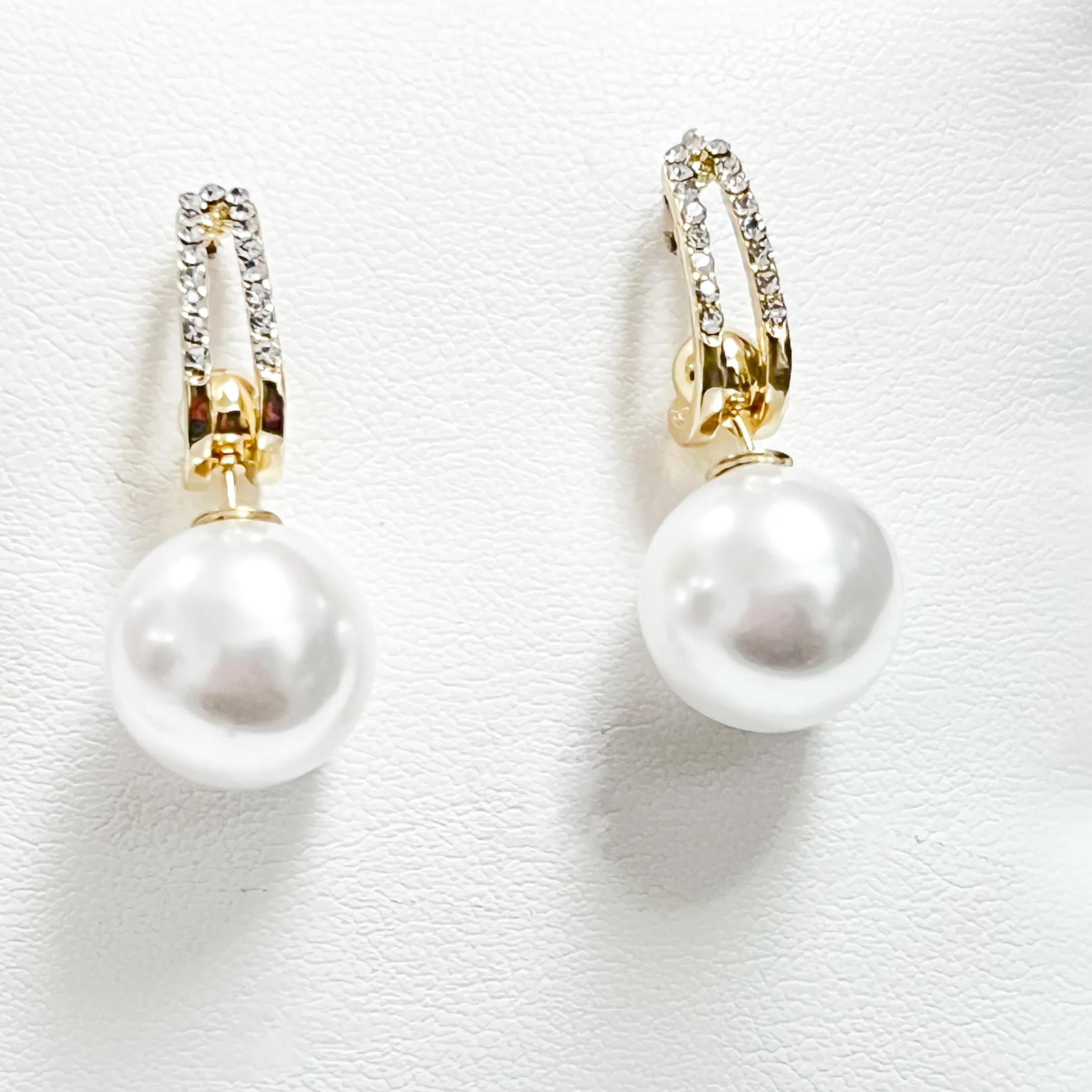 Katana - Rhinestone & Pearl Statement Earrings