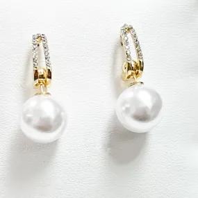 Katana - Rhinestone & Pearl Statement Earrings