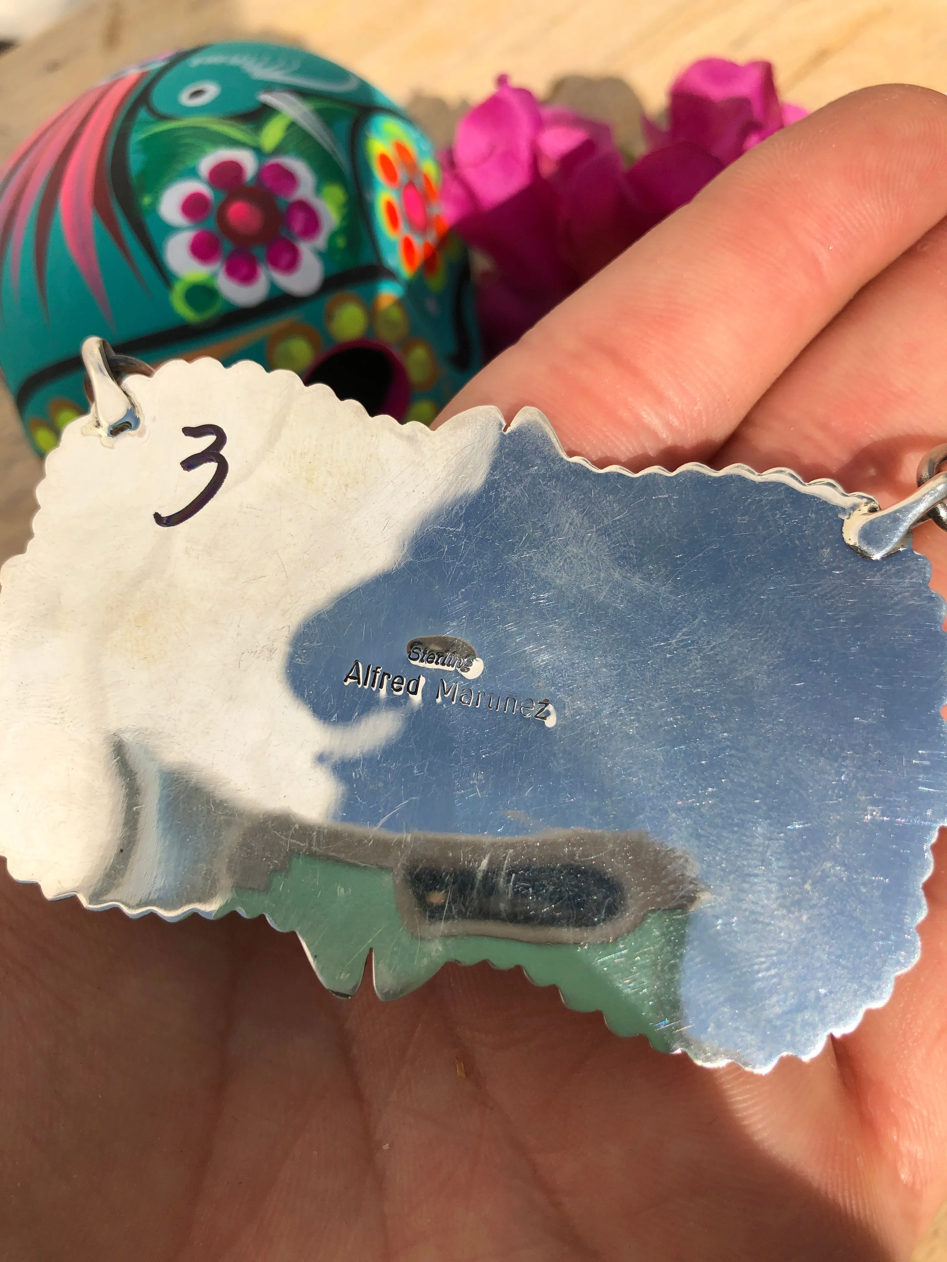 Large "Feather & Kingman" Bar Necklace #3
