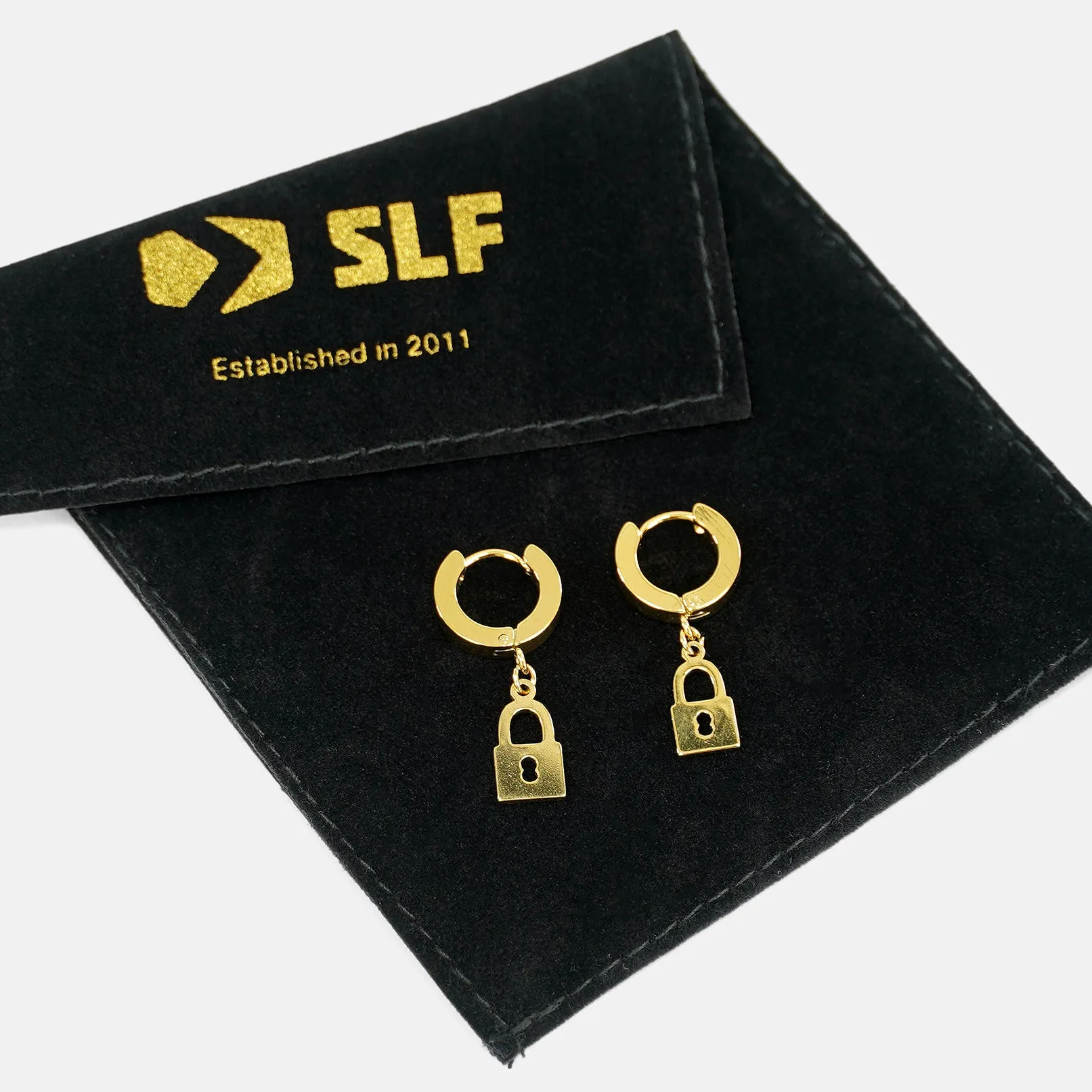 Locked In Earrings - Gold Plated Stainless Steel