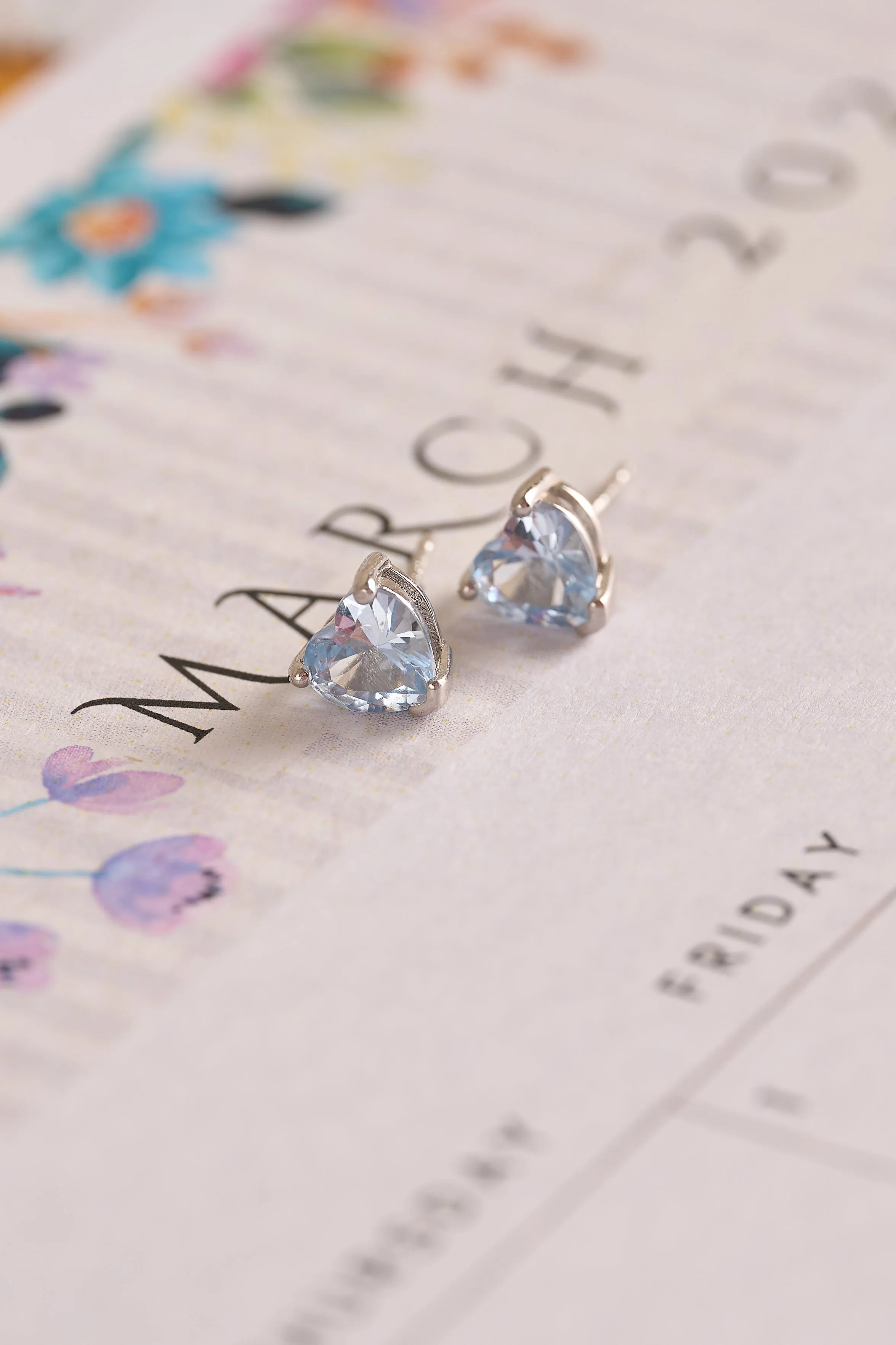 March Birthstone Earrings