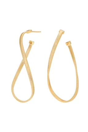 Medium Twisted Irregular Marrakech Hoop Earrings