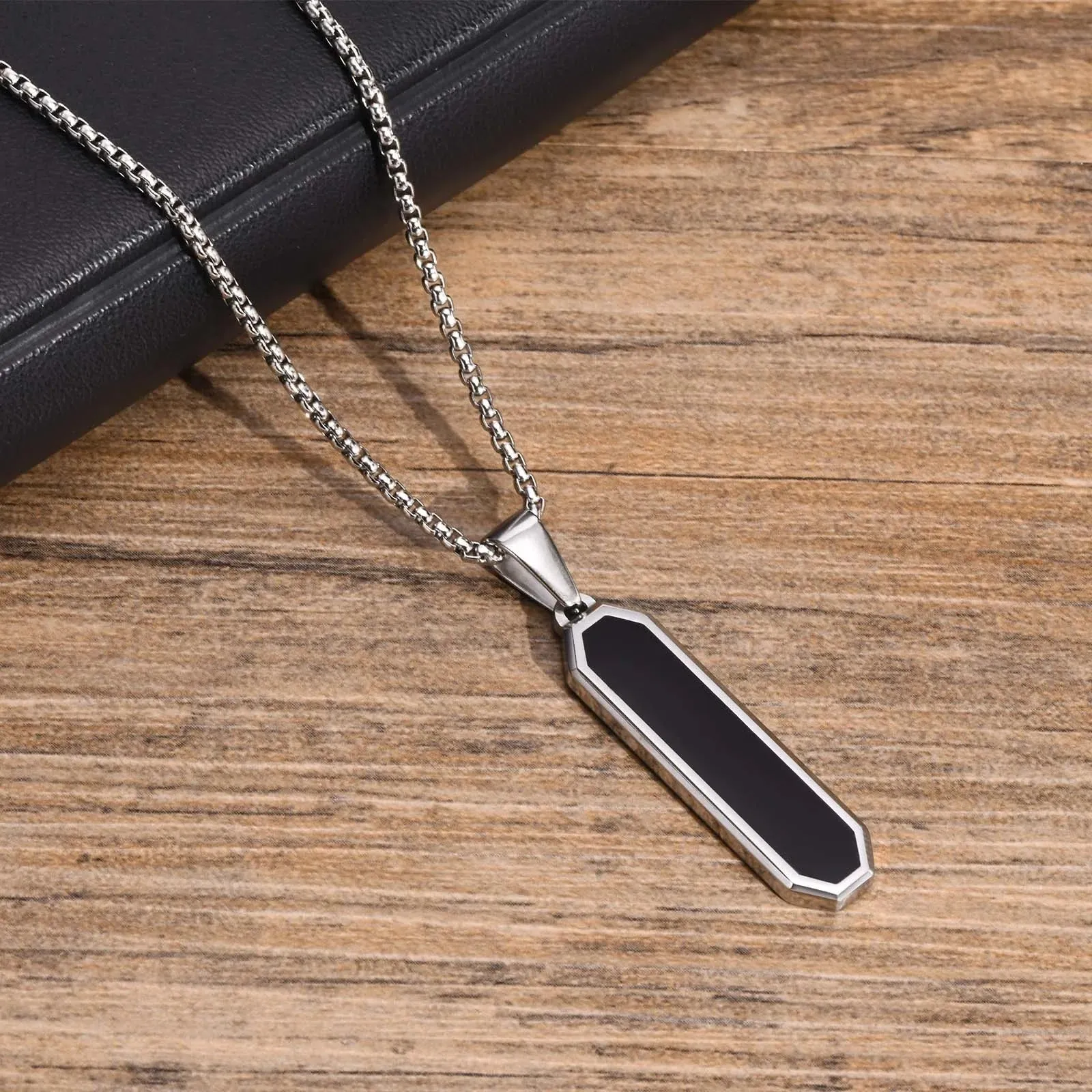 Mens Vertical Bar Necklaces for Boys
