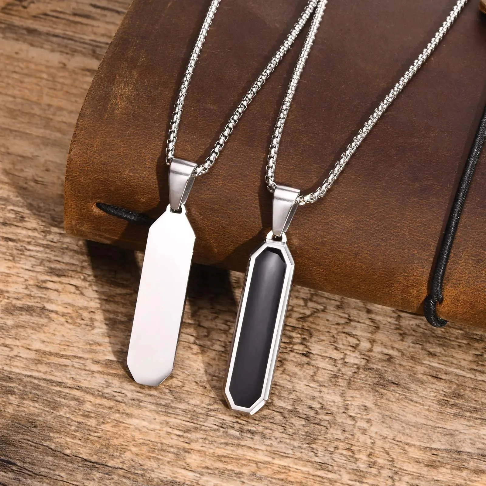 Mens Vertical Bar Necklaces for Boys