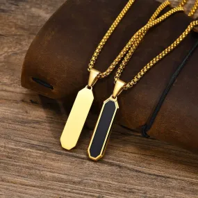 Mens Vertical Bar Necklaces for Boys
