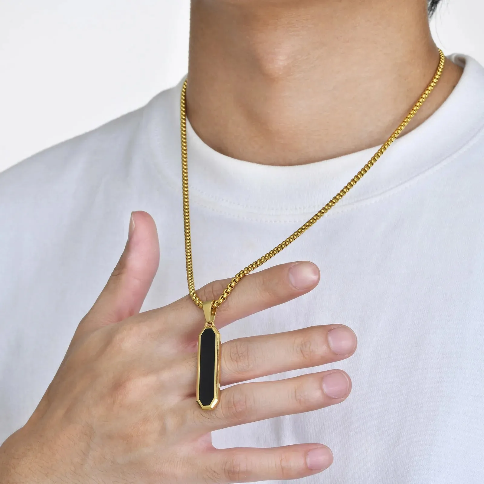 Mens Vertical Bar Necklaces for Boys