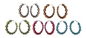 Metallic Boss Hoop Earrings