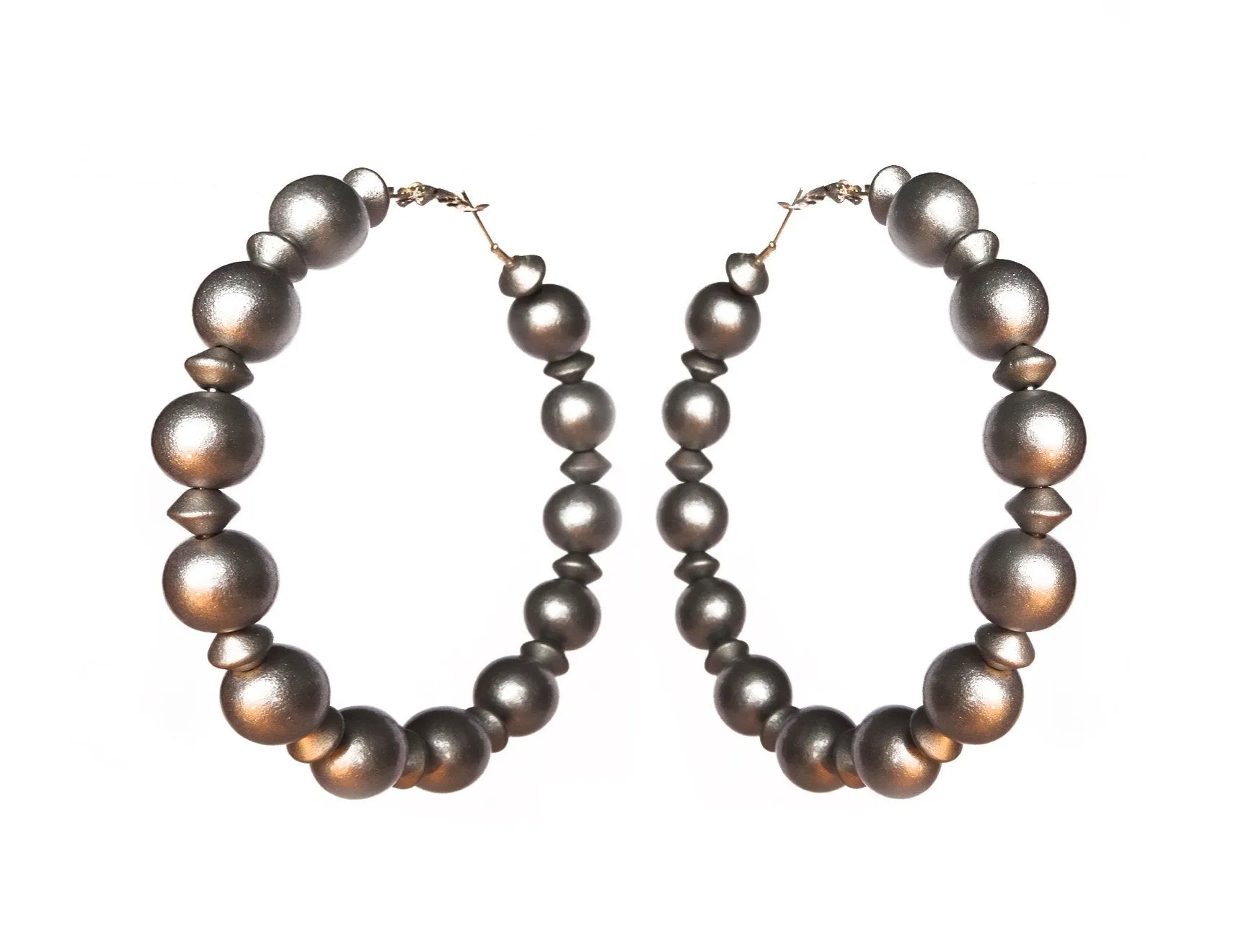 Metallic Boss Hoop Earrings