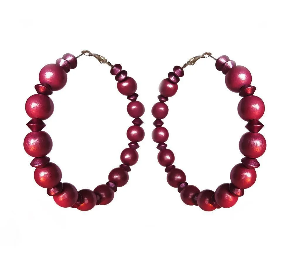 Metallic Boss Hoop Earrings