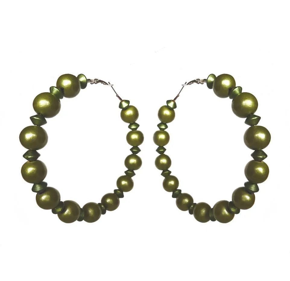 Metallic Boss Hoop Earrings