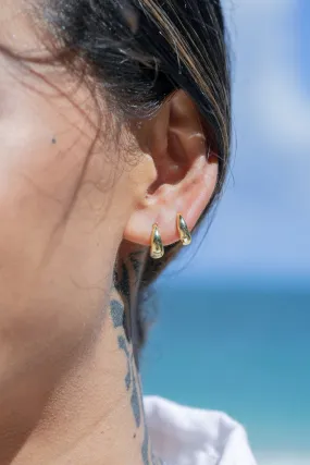 Mini Gold Dome Huggie Hoop Earrings - Aniani
