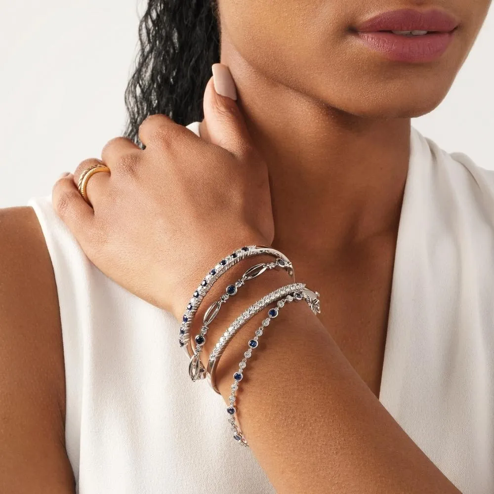 Modern Ruby and Diamond Bracelet