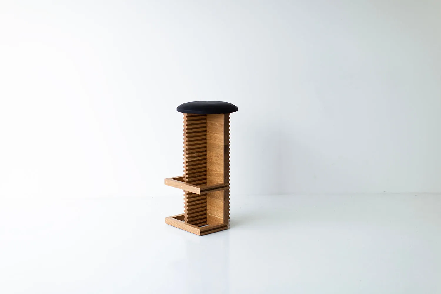 Modern White Oak Bar Stool - The Cicely - 2322