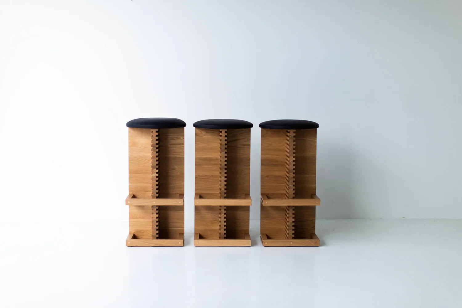 Modern White Oak Bar Stool - The Cicely - 2322