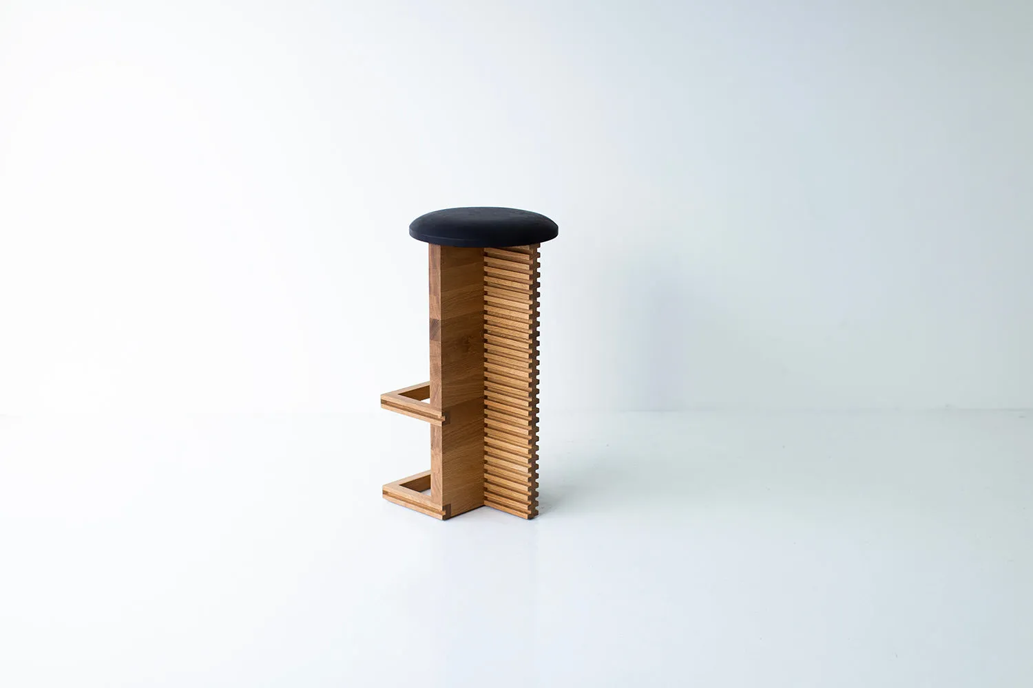 Modern White Oak Bar Stool - The Cicely - 2322