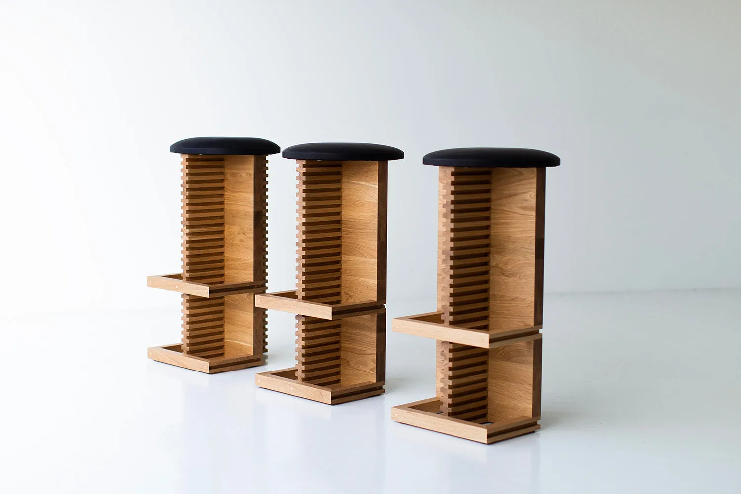 Modern White Oak Bar Stool - The Cicely - 2322