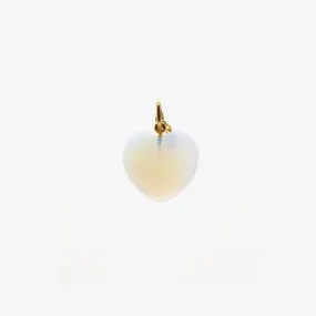 Mylar Stone Heart Charm (Vintage Gold   Opal)