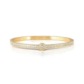 Nomination Pretty Bangles Central CZ With Pave` CZ Stainless Steel Gold Plated