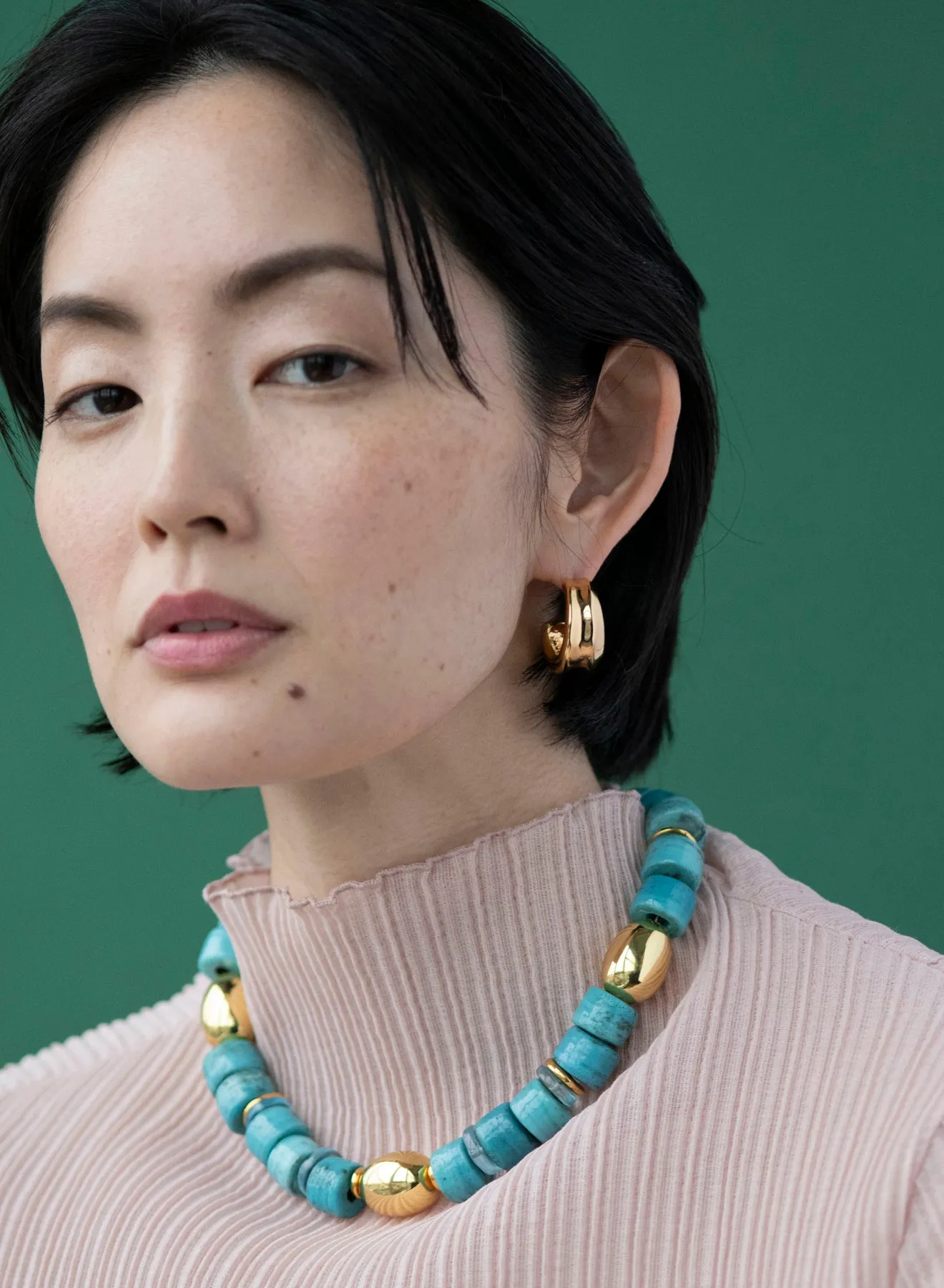 Onda Hoops in Gold