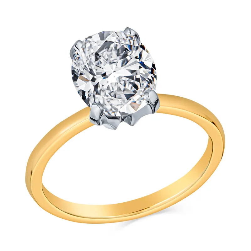 Oval Diamond Solitaire Engagement Rings