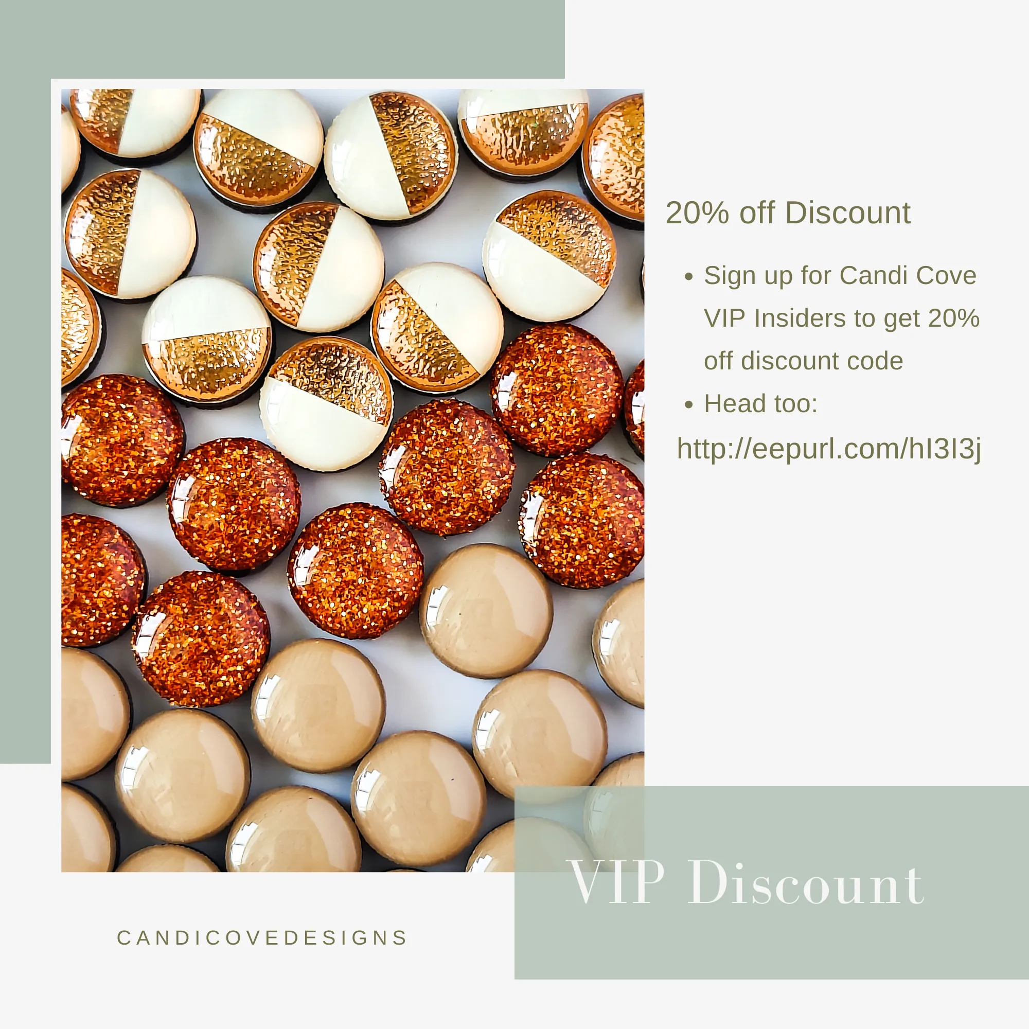 Peachy Coral Shimmer Stud Earrings by Candi Cove Designs