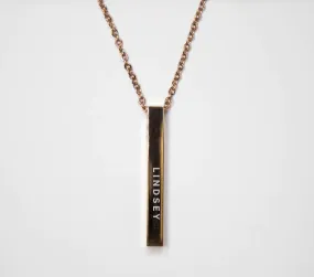 Personalized Vertical Bar Necklaces