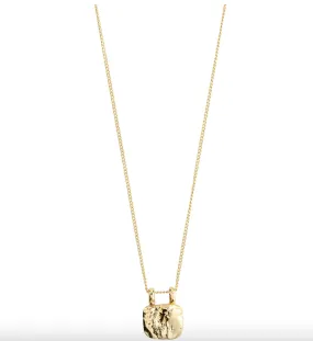 Pilgrim Bloom Coin Necklace Gold