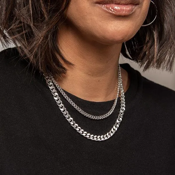 Pilgrim Chain Necklace Water 2-in-1 Set - Silver Plated