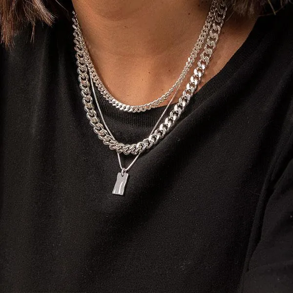 Pilgrim Chain Necklace Water 2-in-1 Set - Silver Plated