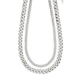 Pilgrim Chain Necklace Water 2-in-1 Set - Silver Plated