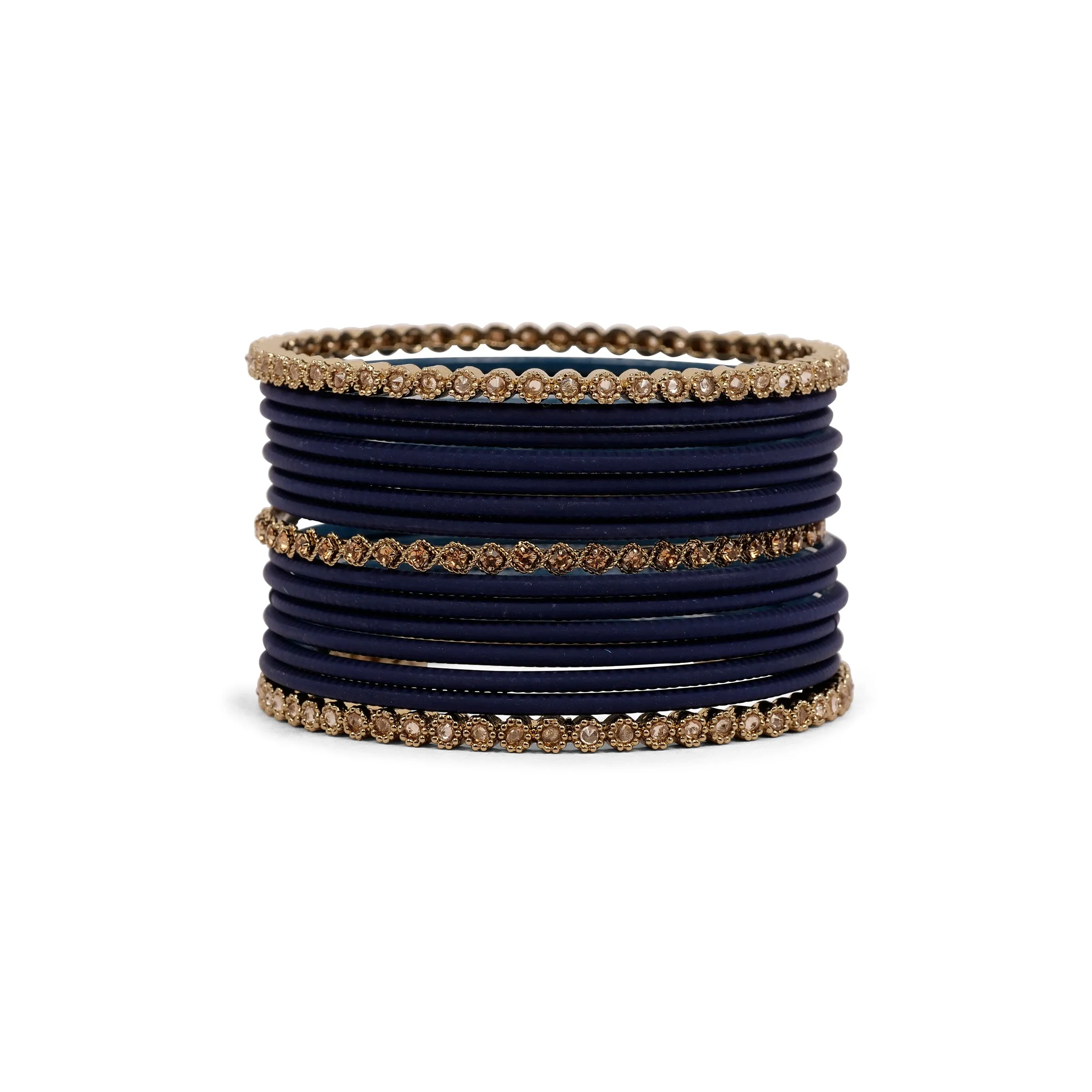 Radiant Bangle Set in Navy