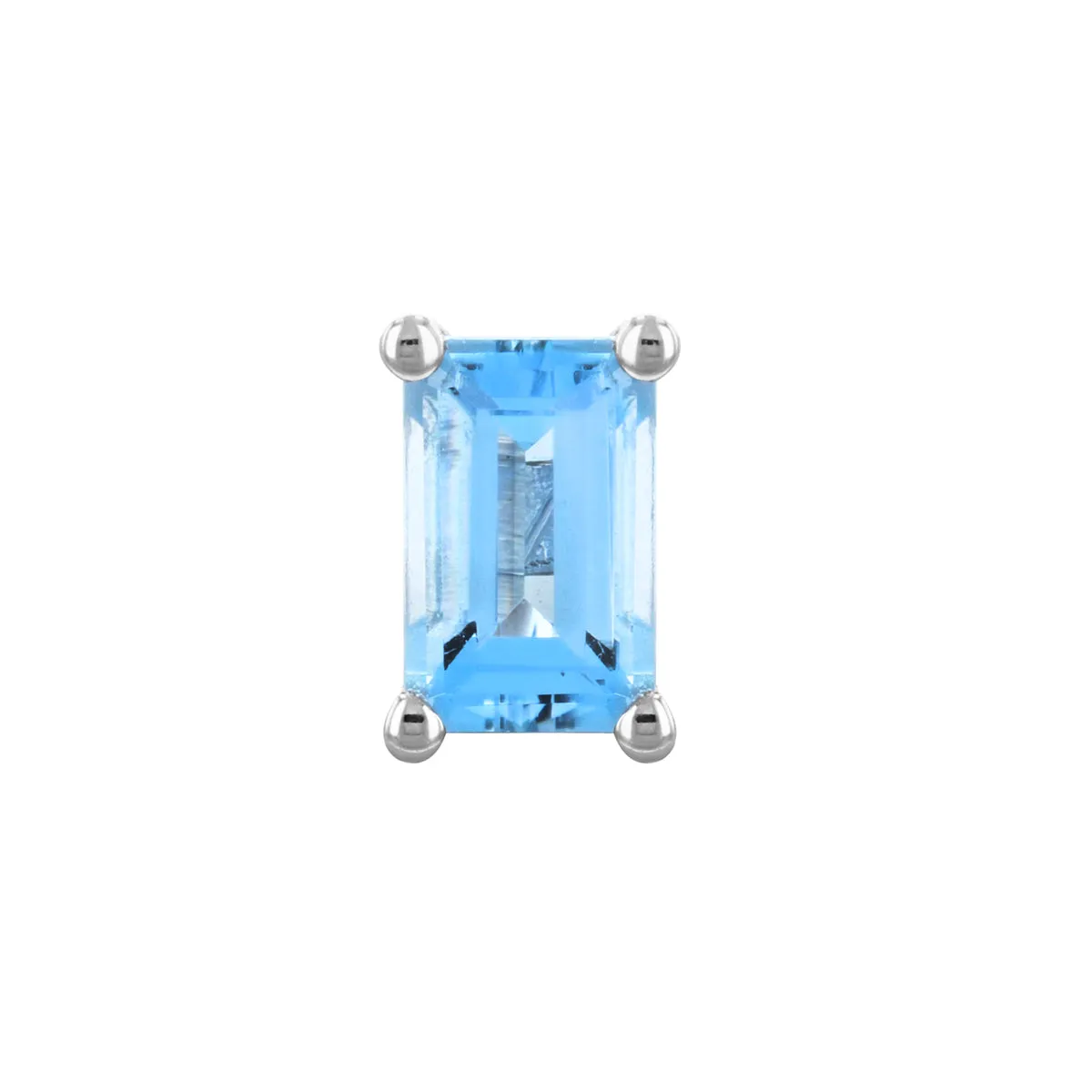 Rosa Mer 0.58ct Aquamarine Stud Earrings | 9K White Gold
