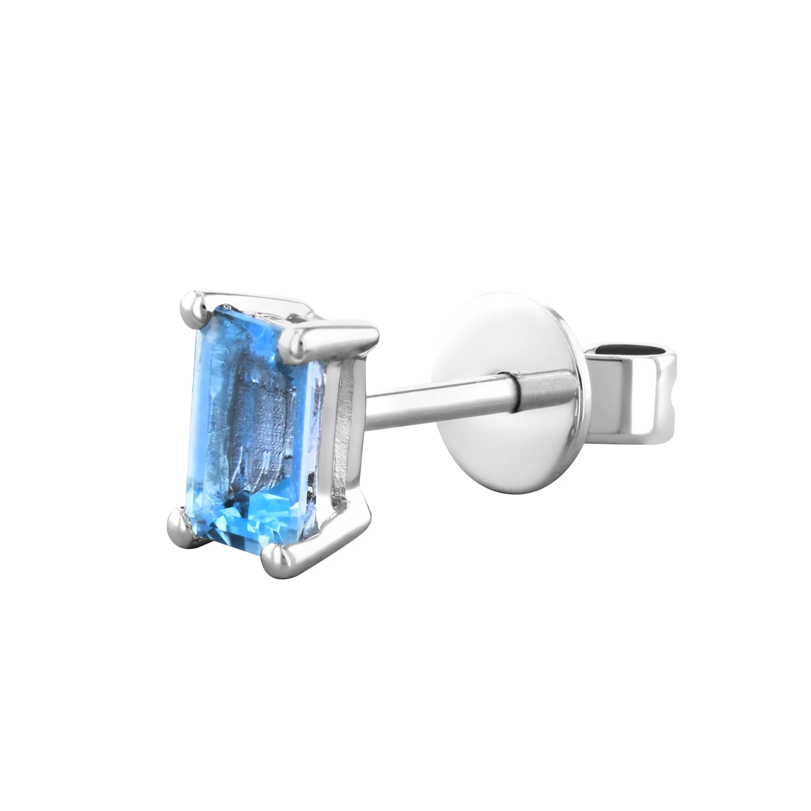 Rosa Mer 0.58ct Aquamarine Stud Earrings | 9K White Gold