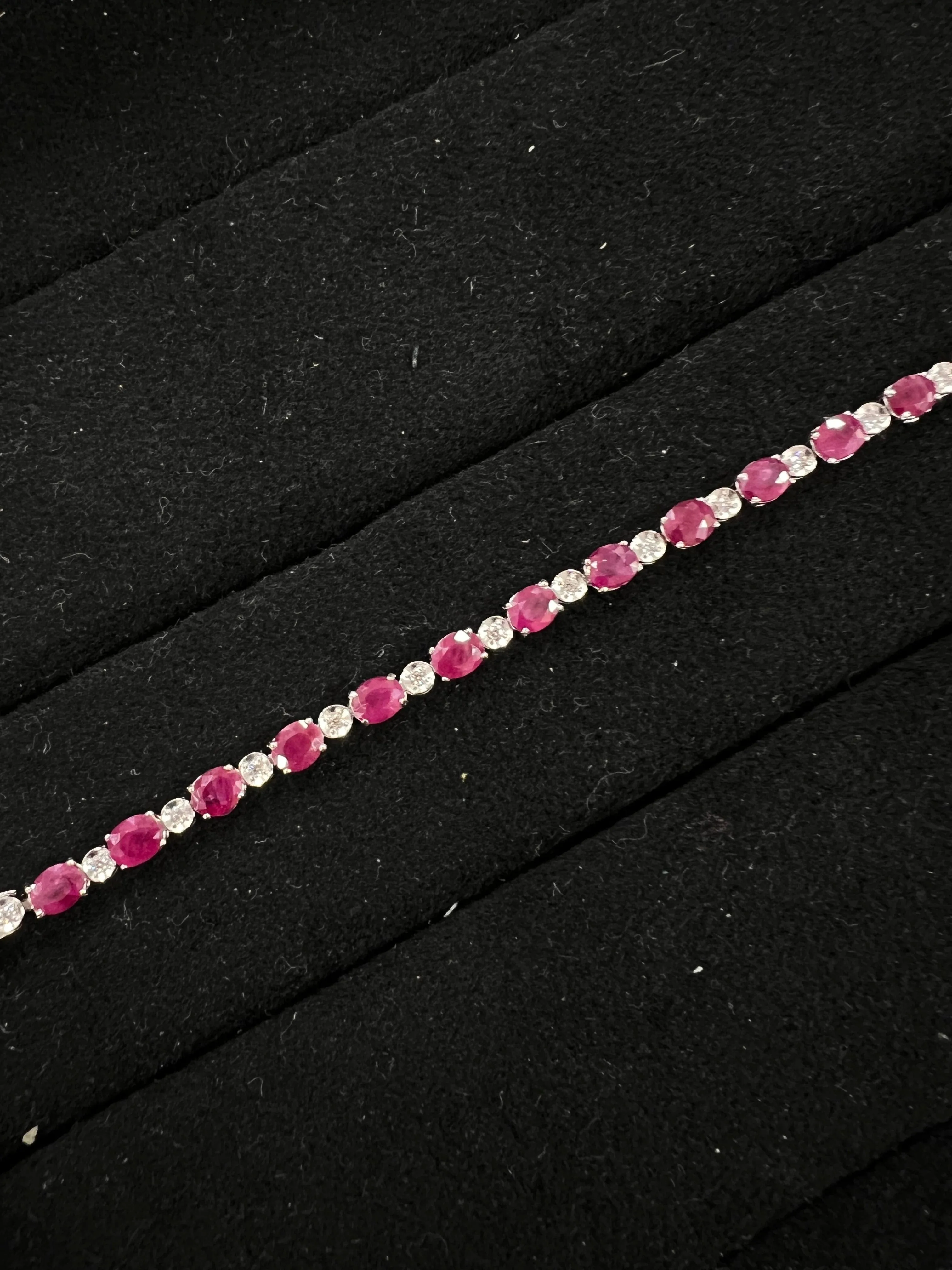 Ruby and Diamond Tennis Bracelet PT900 JJ260
