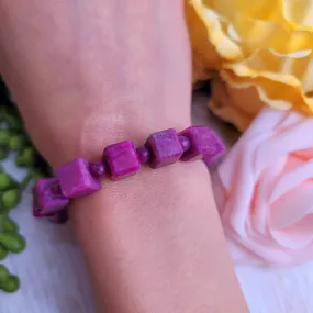 Ruby Cube Bracelet for Abundance, Courage and Passion