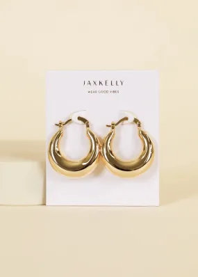 Sculptural Wide Hoop Earring