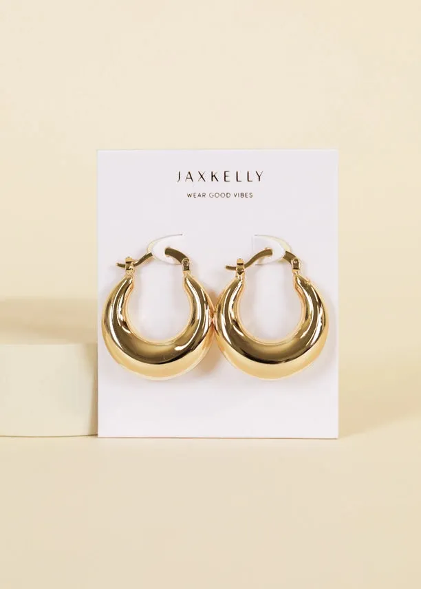 Sculptural Wide Hoop Earring