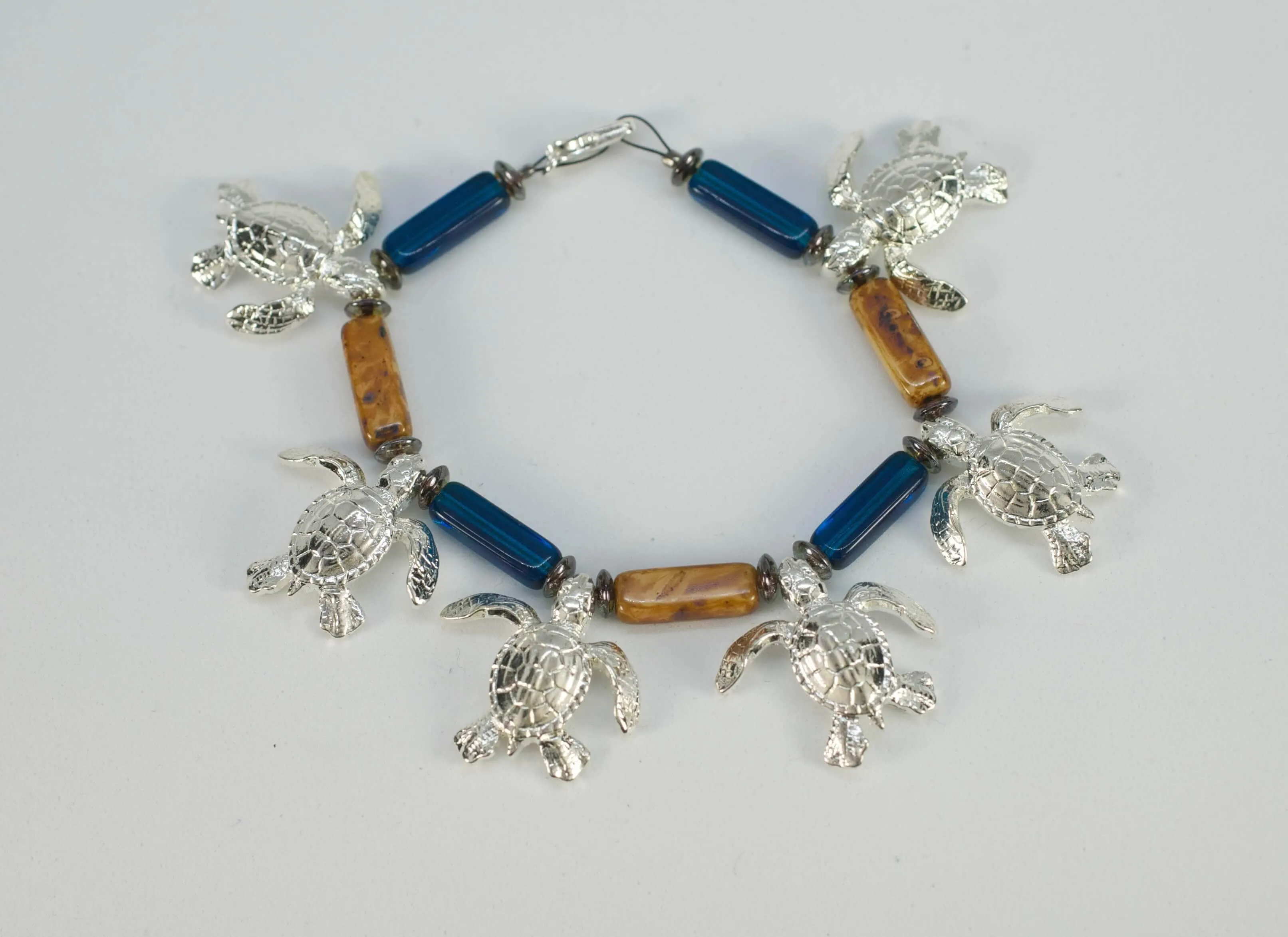 Sea Turtle Charm Bracelet for Women- Sea Life Turtle Bracelet, Turtle Charm Bracelet
