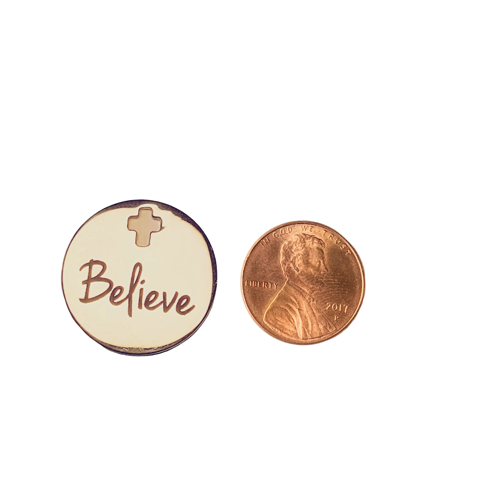 Silver Believe Charm Pendant