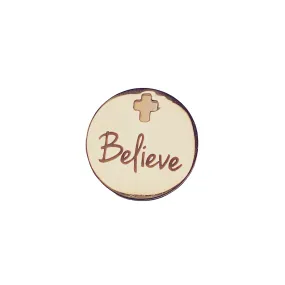 Silver Believe Charm Pendant