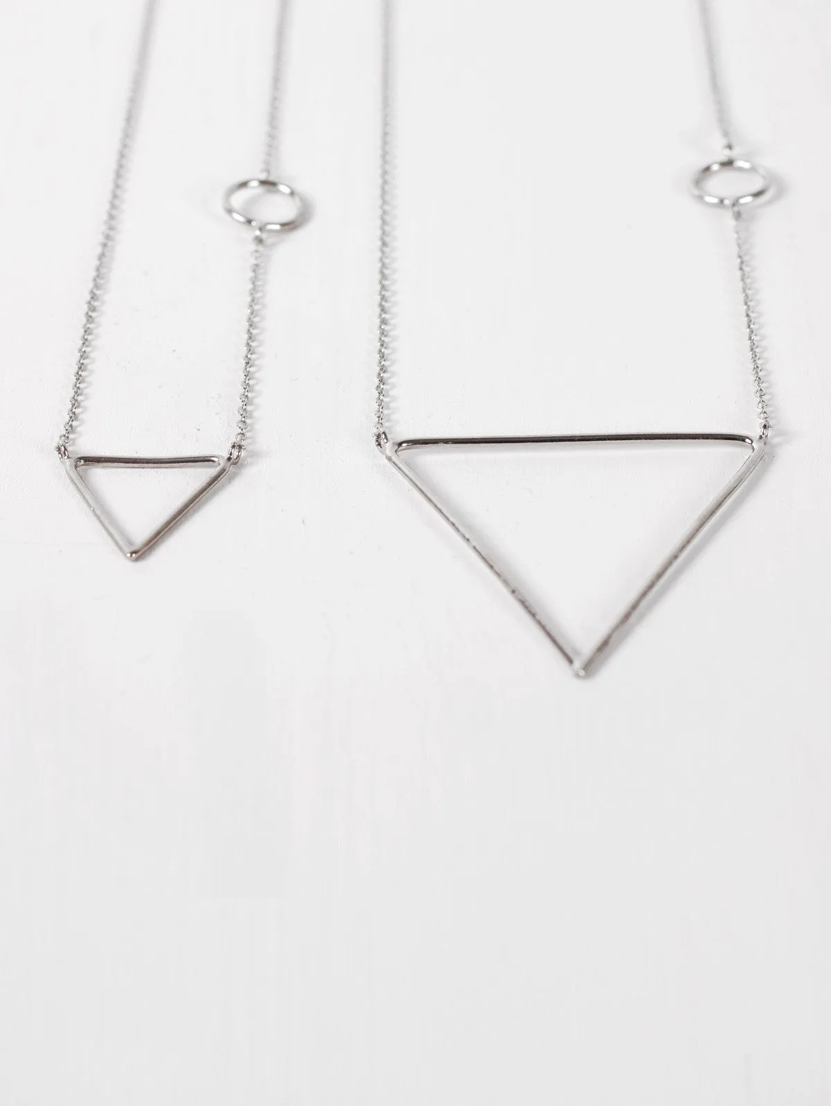 Silver Pyramid Necklaces