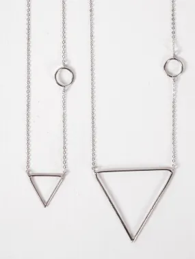 Silver Pyramid Necklaces